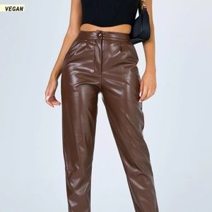 Princess Polly Love Club Pants Brown Size US 2